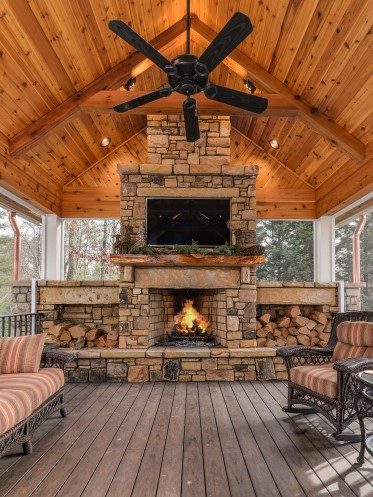 outdoor fireplace